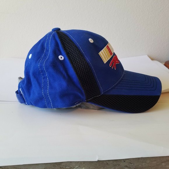 NASCAR Racing Blue Baseball Cap Hat Checkered Flag Sports Adjustable - Picture 5 of 5